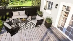 Outdoor-Teppich Rico Schwarz/Creme 120 X 170 Cm -Entspannender Garten 8600342900 9334093 prod 003