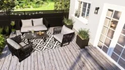 Outdoor-Teppich Rico Schwarz/Creme 120 X 170 Cm -Entspannender Garten 8600342900 9334093 prod 006