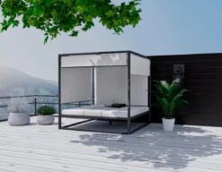 Outdoor-Doppelliege M. Sonnendach Tana Anthrazit -Entspannender Garten 8600342900 9404829 prod 004