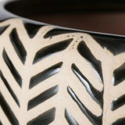 Pflanztopf-Set, 2-tlg. Ivy Schwarz/Beige -Entspannender Garten 8600342900 9443660 prod 004