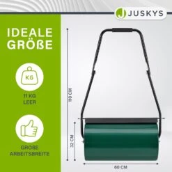 Juskys Garten Rasenwalze Fritz Aus Metall Befüllbar Mit 48L Wasser / Sand – Inkl. Schmutzabweiser -Entspannender Garten 8600348200 51684837 prod 003