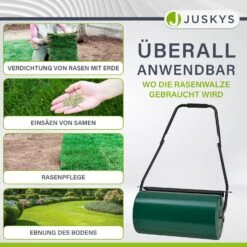 Juskys Garten Rasenwalze Fritz Aus Metall Befüllbar Mit 48L Wasser / Sand – Inkl. Schmutzabweiser -Entspannender Garten 8600348200 51684837 prod 005