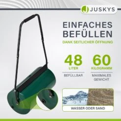 Juskys Garten Rasenwalze Fritz Aus Metall Befüllbar Mit 48L Wasser / Sand – Inkl. Schmutzabweiser -Entspannender Garten 8600348200 51684837 prod 006