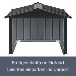 Juskys Mähroboter Garage Mit Satteldach | Rasenmäher Dach Carport Aus Metall | 86 × 98 × 63 Cm -Entspannender Garten 8600348200 65251997 prod 006