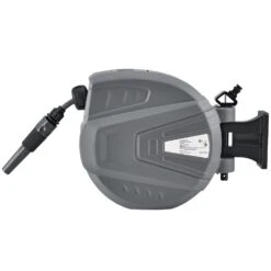 Juskys Schlauchtrommel Flowwater 10 M – Schlauchbox Mit Flexibler Wandhalterung & Aufrollautomatik