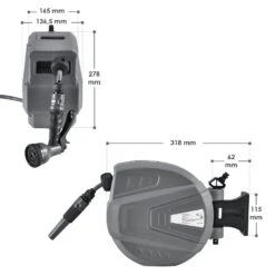 Juskys Schlauchtrommel Flowwater 10 M – Schlauchbox Mit Flexibler Wandhalterung & Aufrollautomatik 11 Juskys Schlauchtrommel Flowwater 10 M – Schlauchbox Mit Flexibler Wandhalterung & Aufrollautomatik -Entspannender Garten 8600348200 71593976 prod 006