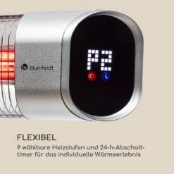 Dark Wave Infrarot-Heizstrahler 2000W Goldbeschichtete Carbonröhre IP65 Aluminium -Entspannender Garten 8600359300 11837 prod 006