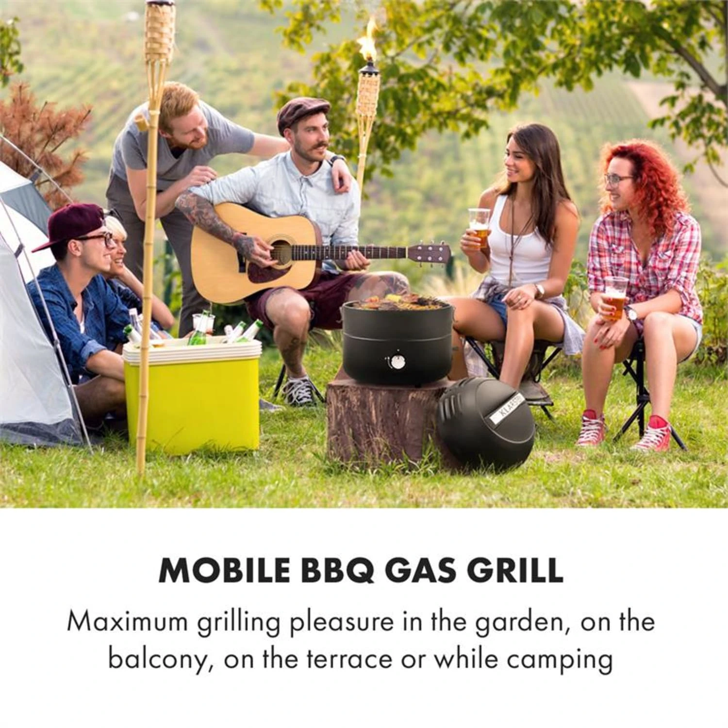 DareDevil BBQ-Gasgrill Campinggrill 2,5kW Ø29cm 4 Personen Stahl Schwarz 2 DareDevil BBQ-Gasgrill Campinggrill 2,5kW Ø29cm 4 Personen Stahl Schwarz – Bild 2