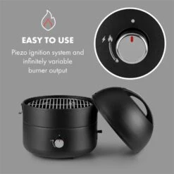 DareDevil BBQ-Gasgrill Campinggrill 2,5kW Ø29cm 4 Personen Stahl Schwarz 8 DareDevil BBQ-Gasgrill Campinggrill 2,5kW Ø29cm 4 Personen Stahl Schwarz -Entspannender Garten 8600359300 12364 prod 003