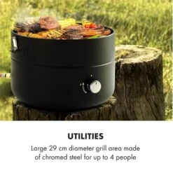 DareDevil BBQ-Gasgrill Campinggrill 2,5kW Ø29cm 4 Personen Stahl Schwarz 11 DareDevil BBQ-Gasgrill Campinggrill 2,5kW Ø29cm 4 Personen Stahl Schwarz -Entspannender Garten 8600359300 12364 prod 006