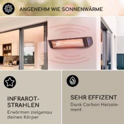 Smartwave Infrarot-Heizstrahler Carbonröhre 2400W WiFi Appsteuerung -Entspannender Garten 8600359300 12411 prod 004