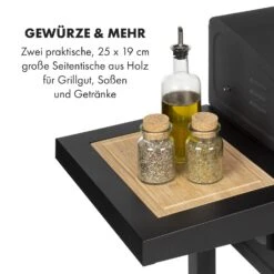 Meat Machine Holzkohlegrill BBQ 45x32,5cm Thermometer Bodenrollen Schwarz -Entspannender Garten 8600359300 12447 prod 005