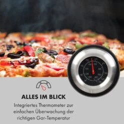 Pizzaiolo Pro Pizza-Gasgrill 76x143x66cm Schamottestein Stahl Mobil -Entspannender Garten 8600359300 12457 prod 006