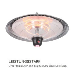 Heizsporn Deckenheizstrahler 60,5 Cm (Ø) LED-Lampe Fernbedienung -Entspannender Garten 8600359300 3497 prod 003