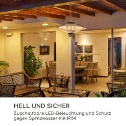Heizsporn Deckenheizstrahler 60,5 Cm (Ø) LED-Lampe Fernbedienung -Entspannender Garten 8600359300 3497 prod 004