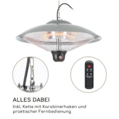 Heizsporn Deckenheizstrahler 60,5 Cm (Ø) LED-Lampe Fernbedienung -Entspannender Garten 8600359300 3497 prod 006