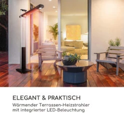 Aspire Terrassenheizer Infrarot Carbon 1800 W IP34 Schwenkarm -Entspannender Garten 8600359300 3849 prod 003