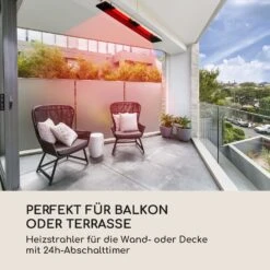 Phantom Plus Heizstrahler Aluminium 800/1200/2400W Fernbedienung Grau -Entspannender Garten 8600359300 4707 prod 002