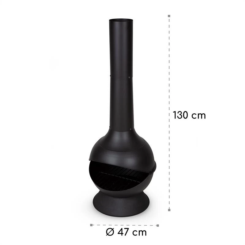 Knight On Fire Gartenkamin Stahl Rostfrei Schwarz 6 Knight On Fire Gartenkamin Stahl Rostfrei Schwarz – Bild 6