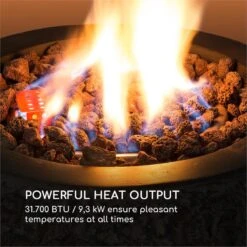 El Hierro Gas-Feuerschale Heizleistung: 31.700BTU/9,3kW Dunkelgrau -Entspannender Garten 8600359300 5023 prod 003