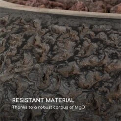 El Hierro Gas-Feuerschale Heizleistung: 31.700BTU/9,3kW Dunkelgrau -Entspannender Garten 8600359300 5023 prod 005