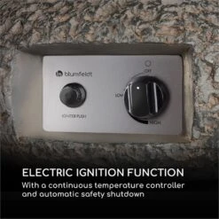 El Hierro Gas-Feuerschale Heizleistung: 31.700BTU/9,3kW Dunkelgrau -Entspannender Garten 8600359300 5023 prod 006