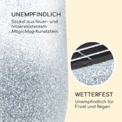 Evora Feuerschale Ø45cm Holzfeuer Grillrost Kunststein Stahl Schwarz / Steinoptik 9 Evora Feuerschale Ø45cm Holzfeuer Grillrost Kunststein Stahl Schwarz / Steinoptik -Entspannender Garten 8600359300 5155 prod 004