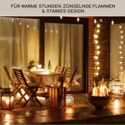 Savage Feuerschale Mit Grill  Ø: 60,5 Cm Stahl Inkl. Wetterschutz Rost -Entspannender Garten 8600359300 5365 prod 006