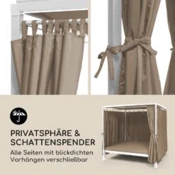 Senator Lounge Gartenliege 188x208x205cm Sonnendach Polyester Stahl Grau 10 Senator Lounge Gartenliege 188x208x205cm Sonnendach Polyester Stahl Grau -Entspannender Garten 8600359300 8968 prod 005