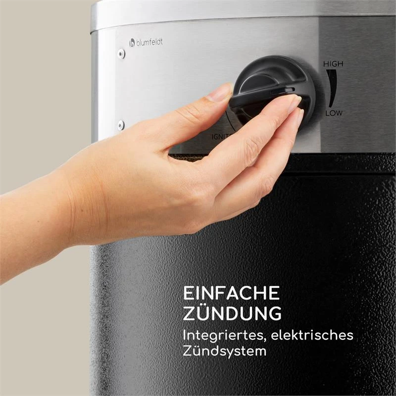 Goldflame Deluxe Terrassenheizstrahler 36.000BTU/11kW Temperglas Mobil Edelstahl Schwarz 4 Goldflame Deluxe Terrassenheizstrahler 36.000BTU/11kW Temperglas Mobil Edelstahl Schwarz – Bild 4