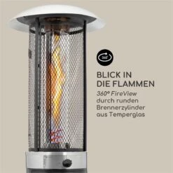 Goldflame Deluxe Terrassenheizstrahler 36.000BTU/11kW Temperglas Mobil Edelstahl Schwarz 10 Goldflame Deluxe Terrassenheizstrahler 36.000BTU/11kW Temperglas Mobil Edelstahl Schwarz -Entspannender Garten 8600359300 9620 prod 005
