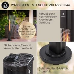 Heat Guru Plus Infrarot-Heizstrahler 2000W 3 Heizstufen Fernbedienung -Entspannender Garten 8600359300 9630 prod 004