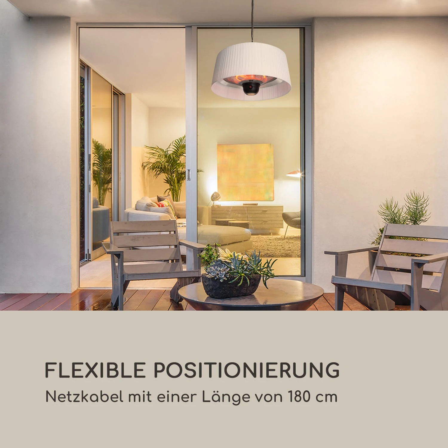 Venice Heat Terrassenheizstrahler 800/1000/1800W Fernbedienung Schwarz 3 Venice Heat Terrassenheizstrahler 800/1000/1800W Fernbedienung Schwarz – Bild 3