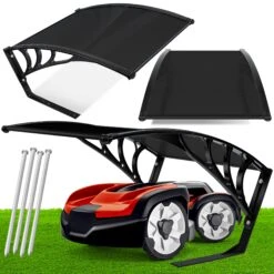 KESSER® Mähroboter Garage Dach Carport Überdachung Für Mähroboter Rasenmäher Rasenroboter Automower Garten Witterungsbeständig Mährobotergarage Inkl. Montagematerial, Maße 82 X 103 X 47 Cm