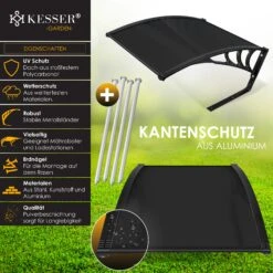 KESSER® Mähroboter Garage Dach Carport Überdachung Für Mähroboter Rasenmäher Rasenroboter Automower Garten Witterungsbeständig Mährobotergarage Inkl. Montagematerial, Maße 82 X 103 X 47 Cm -Entspannender Garten 8600364700 20737 prod 003