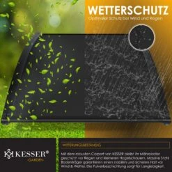 KESSER® Mähroboter Garage Dach Carport Überdachung Für Mähroboter Rasenmäher Rasenroboter Automower Garten Witterungsbeständig Mährobotergarage Inkl. Montagematerial, Maße 82 X 103 X 47 Cm -Entspannender Garten 8600364700 20737 prod 006