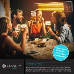 KESSER® Infrarotstrahler Heizstrahler Wärmestrahler Inkl. Schutzhülle Terrassenstrahler Höhenverstellbar Teleskopstativ Wickeltischstrahler Terrassenheizer Quarzstrahler 2500W Mit Fernbedienung -Entspannender Garten 8600364700 22450 prod 006