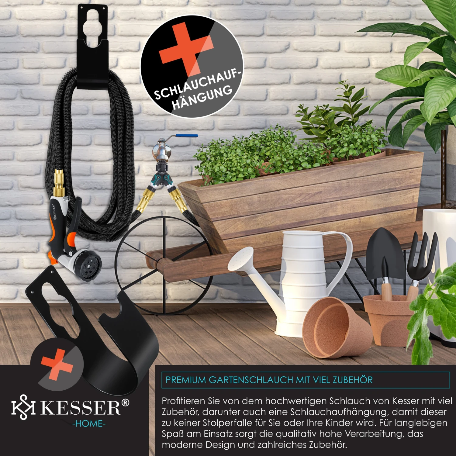 KESSER® Premium Gartenschlauch Flexibler Wasserschlauch Dehnbarer Flexischlauch 2 KESSER® Premium Gartenschlauch Flexibler Wasserschlauch Dehnbarer Flexischlauch – Bild 2