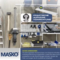 MASKO® Akku Heckenschere Profi Hecken & Strauchschere 57cm Schnittlänge Inkl. 21V Akku 3,0 Ah & Ladegerät Kabellos Elektro-Heckenschere 27mm Zahnabstand Dual Schnittklingen Verstellbarer Griff -Entspannender Garten 8600364700 23713 prod 003