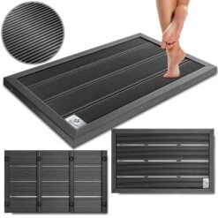 KESSER® Premium Bodenelement Für Solardusche Gartendusche Anti Rutsch - 101 X 63 X 5,5 Cm | Bodenplatte Für Pooldusche Outdoor Pool Dusche Leitern & Solarduschen | Inkl. Montagematerial
