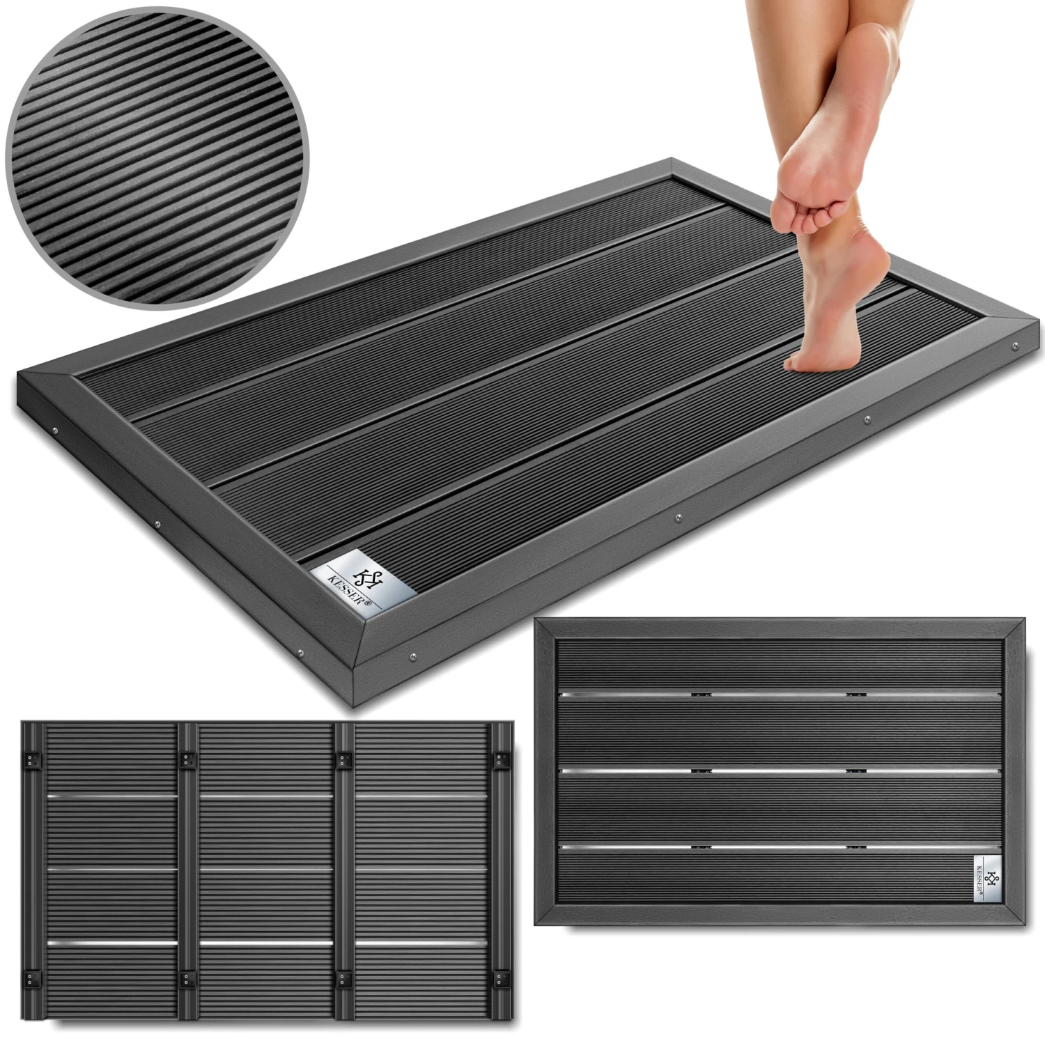 KESSER® Premium Bodenelement Für Solardusche Gartendusche Anti Rutsch - 101 X 63 X 5,5 Cm | Bodenplatte Für Pooldusche Outdoor Pool Dusche Leitern & Solarduschen | Inkl. Montagematerial 1 KESSER® Premium Bodenelement Für Solardusche Gartendusche Anti Rutsch - 101 X 63 X 5,5 Cm | Bodenplatte Für Pooldusche Outdoor Pool Dusche Leitern & Solarduschen | Inkl. Montagematerial
