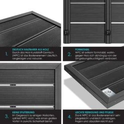 KESSER® Premium Bodenelement Für Solardusche Gartendusche Anti Rutsch - 101 X 63 X 5,5 Cm | Bodenplatte Für Pooldusche Outdoor Pool Dusche Leitern & Solarduschen | Inkl. Montagematerial 11 KESSER® Premium Bodenelement Für Solardusche Gartendusche Anti Rutsch - 101 X 63 X 5,5 Cm | Bodenplatte Für Pooldusche Outdoor Pool Dusche Leitern & Solarduschen | Inkl. Montagematerial -Entspannender Garten 8600364700 23726 prod 006