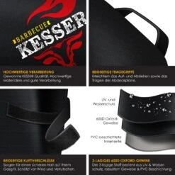 KESSER® Premium BBQ Grillabdeckung Gasgrill Grillhaube Abdeckung Wetterfest - Für Weber, Brinkmann, Char Broil Grill Abdeckhaube Schutzhülle | 600D Oxford- Gewebe Reißfest -Entspannender Garten 8600364700 23775 prod 004