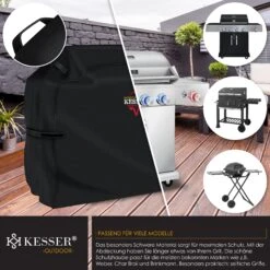 KESSER® Premium BBQ Grillabdeckung Gasgrill Grillhaube Abdeckung Wetterfest - Für Weber, Brinkmann, Char Broil Grill Abdeckhaube Schutzhülle | 600D Oxford- Gewebe Reißfest -Entspannender Garten 8600364700 23775 prod 006