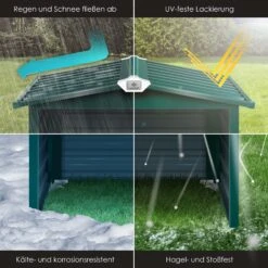 KESSER® Mähroboter Garage Mit Satteldach Dach Carport Überdachung Für Mähroboter Rasenmäher Rasenroboter Automower Garten Metall Witterungsbeständig Mährobotergarage Inkl. Montagematerial 9 KESSER® Mähroboter Garage Mit Satteldach Dach Carport Überdachung Für Mähroboter Rasenmäher Rasenroboter Automower Garten Metall Witterungsbeständig Mährobotergarage Inkl. Montagematerial -Entspannender Garten 8600364700 23800 prod 004