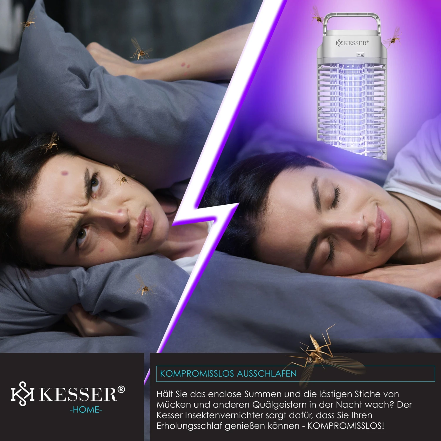 KESSER® Elektrischer Insektenvernichter 18W Insektenfalle Elektrisch 360° Mit UV-Lampe Mückenlampe Fliegenfänger Fliegenfalle Inkl. Insektenfeger Insektenkiller Für Innenräume & Außen Garten Terrasse 4 KESSER® Elektrischer Insektenvernichter 18W Insektenfalle Elektrisch 360° Mit UV-Lampe Mückenlampe Fliegenfänger Fliegenfalle Inkl. Insektenfeger Insektenkiller Für Innenräume & Außen Garten Terrasse – Bild 4