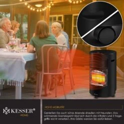 KESSER® Gasheizer Keramik 4200 Watt Gas Heizstrahler Inkl. Gasdruckregler Gasschlauch - Gasheizofen Inkl. Schutzhülle Gasheizgerät, Infrarot Keramikbrenner, Butan- Oder Propangasflaschen 11 KESSER® Gasheizer Keramik 4200 Watt Gas Heizstrahler Inkl. Gasdruckregler Gasschlauch - Gasheizofen Inkl. Schutzhülle Gasheizgerät, Infrarot Keramikbrenner, Butan- Oder Propangasflaschen -Entspannender Garten 8600364700 24016 prod 006