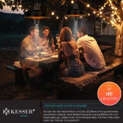 KESSER® Deckenheizstrahler Heizpilz Infrarot-Heizstrahler 2500W Terrassenstrahler Mit Fernbedienung Quarzstrahler | LED Licht | Decke | Infrarotstrahler | Mit Kette + Karabinerhaken Carbon-Heizelement -Entspannender Garten 8600364700 24074 prod 004