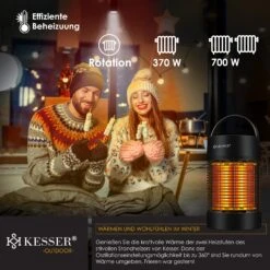 KESSER® Standheizstrahler Infrarotheizung, Heizstrahler Energieeffiziente Heizung Innenraum Mit 360° Oszillation, Infrarotheizung Standgerät, Elektroheizung mit IP55, Terrassen-Heizstrahler -Entspannender Garten 8600364700 24091 prod 003