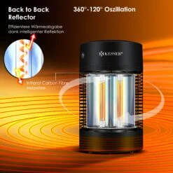 KESSER® Standheizstrahler Infrarotheizung, Heizstrahler Energieeffiziente Heizung Innenraum Mit 360° Oszillation, Infrarotheizung Standgerät, Elektroheizung mit IP55, Terrassen-Heizstrahler -Entspannender Garten 8600364700 24091 prod 005